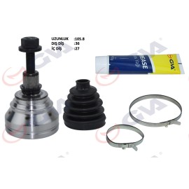 Aks Kafasi Diş Ön Caddy/golf5/passat/a3/leon/superb 1.9Tdi 04-10 36X27X59.5 106Mm