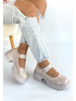 Siyat Bej Rugan Dolgu Topuk Oxford Ayakkabı (Numara: 36)