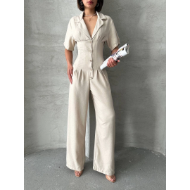 Uzun Keten Tulum S255059 Bej (Beden: M)