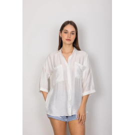 Cepli Salaş Gömlek T1010 Beyaz (Beden: M)