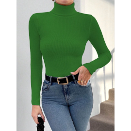 Başıkçı Yaka Dar Kesim Kaşkorse Kazak Yeşil W3103 (Beden: L)