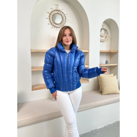 Puffer Kısa Mont Mavi St25534 (Beden: L)