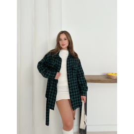 Uzun Kaşe Gömlek Petrol Yeşili St255812 (Beden: M)