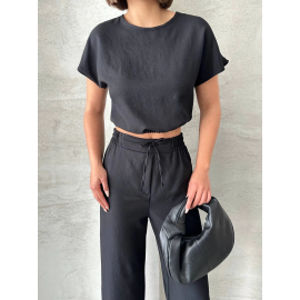 Bluz Pantolon Takım S255057 Siyah (Beden: M)