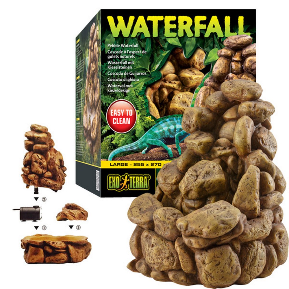 Exo Terra Çakıl Taşı Yüzeyli Şelale - (L)