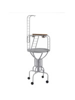 Papağan Sehpası Siyah Dövme