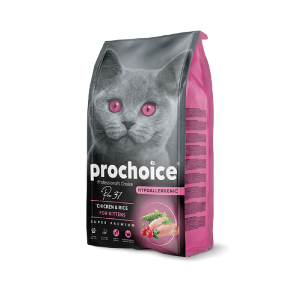 Prochoice 2 kg Yavru Kediler İçin, Hipoalerjenik, Tavuk Etli Ve Pirinçli Kuru Mama 