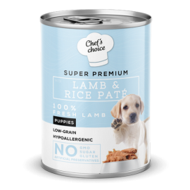 Chefs Choice 400 gr X 12 ADET  Yavru Köpekler İçin, Hipoalerjenik, Kuzu Etli Ve Pirinçli Ezme 