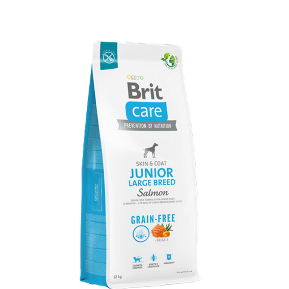 Brit Care 12 kg Deri Ve Tüy Hassasiyeti Olan Büyük Irk Genç Köpekler İçin, Tahılsız, Somonlu Kuru Mama 