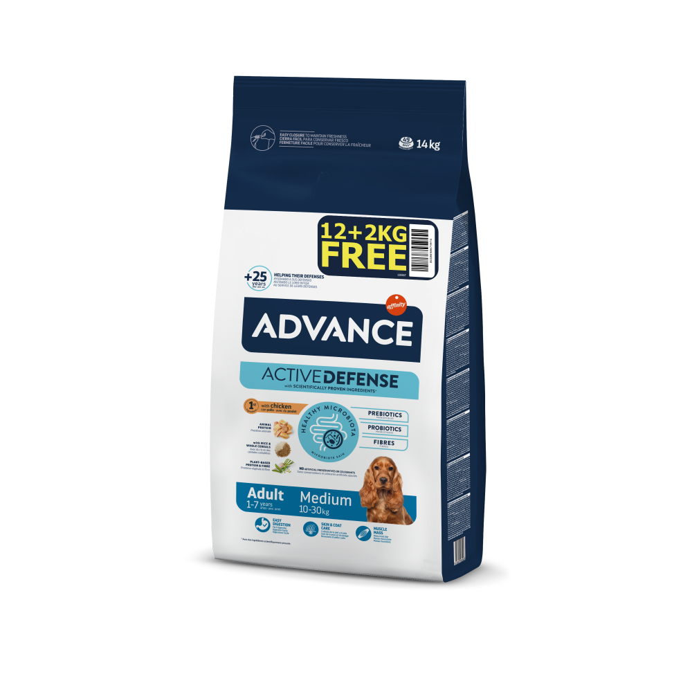 Advance Dog Medıum Adult 12+2 Bonus Paket