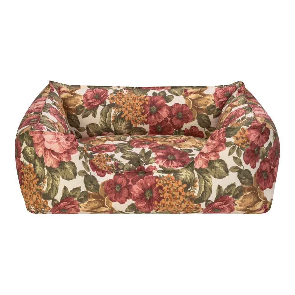 Pet Comfort Alpha  Gül Desenli Köpek Yatağı M 80x65cm