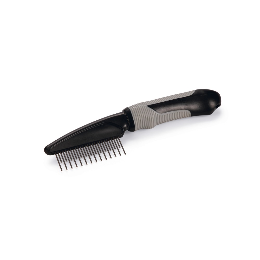 Beeztees Kısa ve Uzun Tüylü Kedi Tarağı, Siyah Gri, 21cm