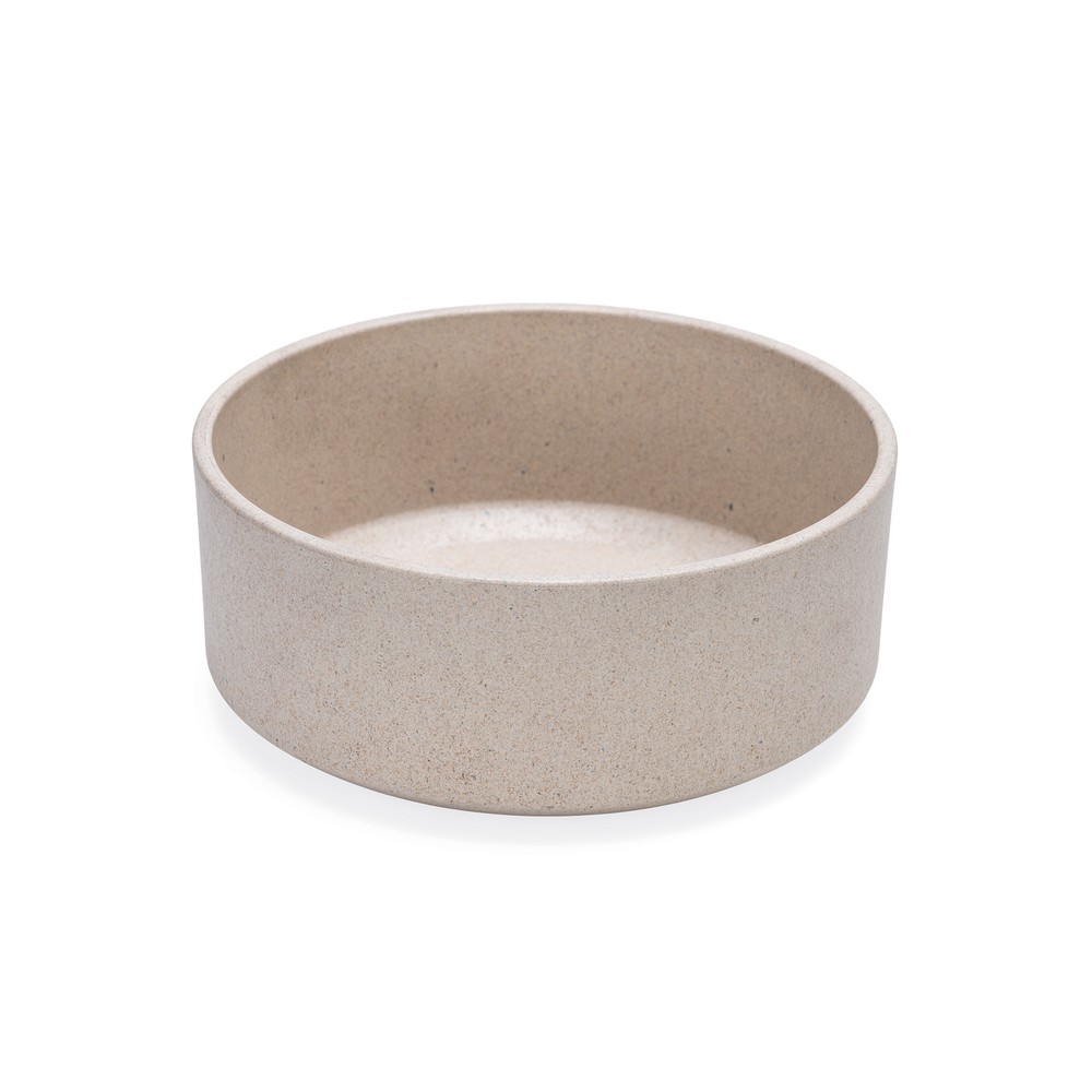 Beeztees DBL Köpek Mama Su Kabı, Bambu, Bej, 17cm, 800ml