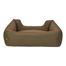 Pet Comfort Alpha  Köpek Yatağı Haki w Turuncu Biye L 105x85cm
