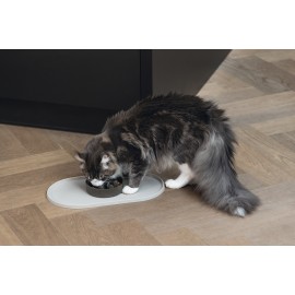 Beeztees DBL Mama Su Kabı Servisi, Silikon, Kaymaz, Bej, 45x25x1,5cm