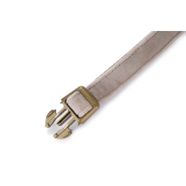 Beeztees DBL Köpek Tasması, Kadife, Gri, 48-70cm, 25mm