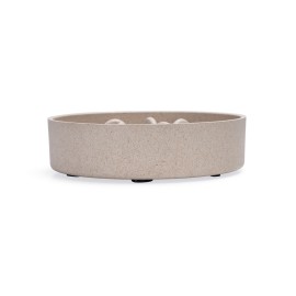 Beeztees DBL Köpek Yavaş Besleme Mama Kabı, Bambu, Bej, 17cm, 800ml
