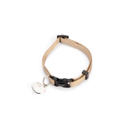 Beeztees Kedi Boyun Tasması, Zilli, Bej, 20-30cm