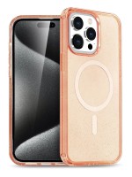 Newface Iphone 15 Pro Kılıf Glow Magsafe Kapak - Turuncu