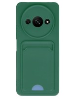 Newface Xiaomi Redmi A3 4G Kılıf Kelvin Kartvizitli Silikon - Koyu Yeşil