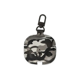 Newface Airpods Pro 2 (2.nesil) Çanta Kamuflaj Deri Kılıf - Gri