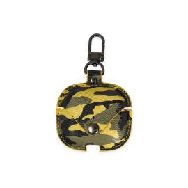 Newface Airpods Pro 2 (2.nesil) Çanta Kamuflaj Deri Kılıf - Sarı