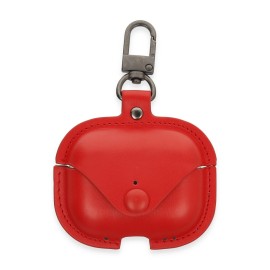 Newface Airpods 3 (3.nesil) Çanta Deri Kılıf - Kırmızı