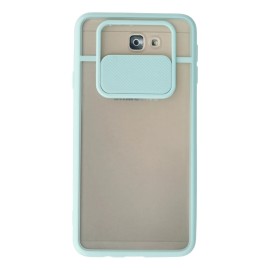 Newface Samsung Galaxy J7 Prime Kılıf Palm Buzlu Kamera Sürgülü Silikon - Turkuaz