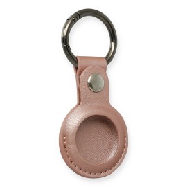 Newface Airtag Anahtarlık Deri Kılıf - Rose Gold