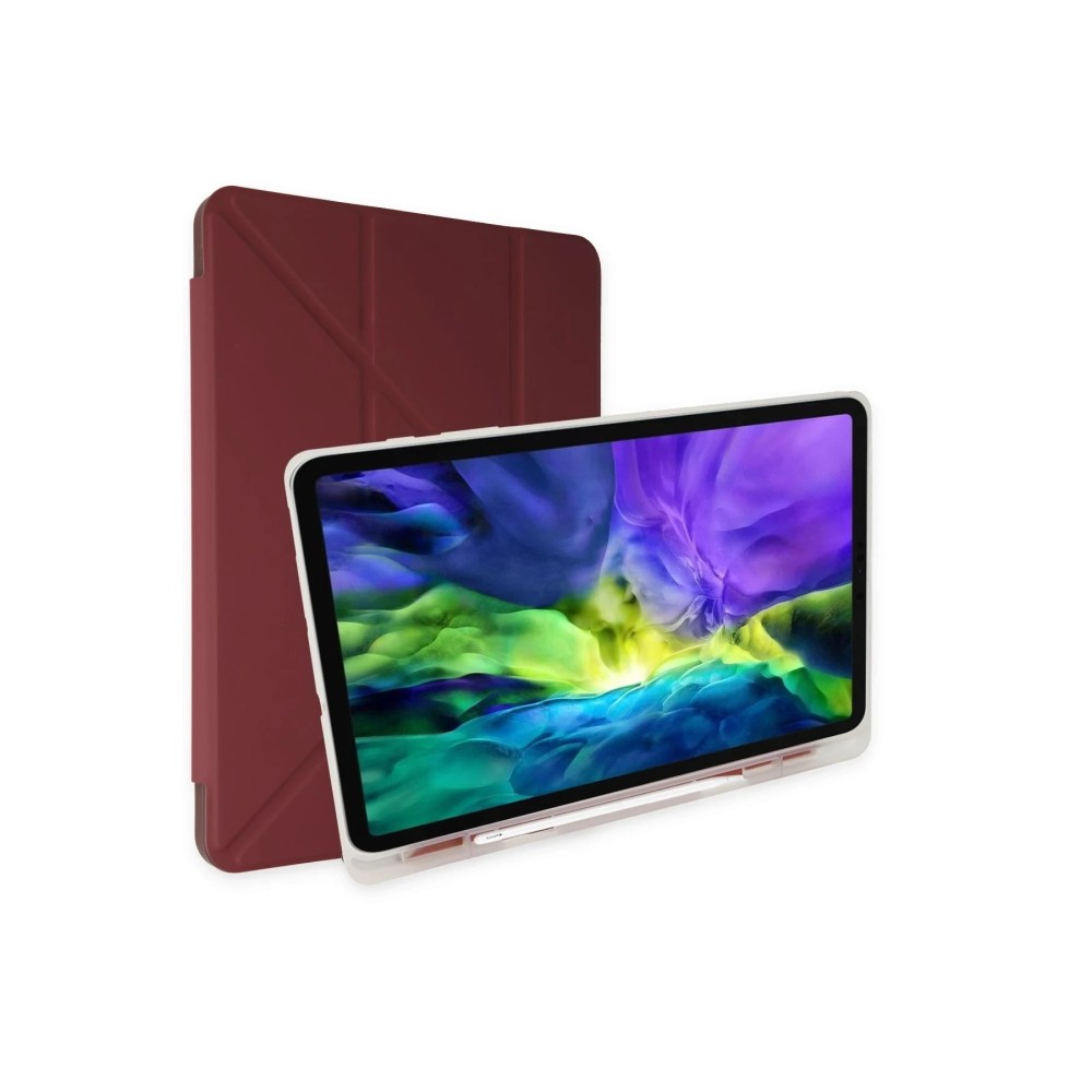 Newface iPad 2022 10.9 (10.nesil) Kılıf Kalemlikli Mars Tablet Kılıfı - Mor