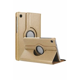 Newface Samsung Galaxy Tab A11 360 Tablet Deri Kılıf - Gold