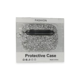 Newface Airpods Pro (1.nesil) Mira Taşlı Kılıf - Gümüş