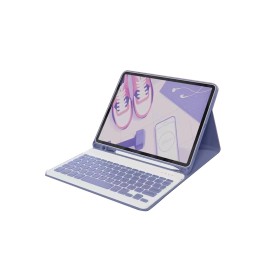 Newface iPad 2022 10.9 (10.nesil) Kılıf KC01 Smart Klavyeli Tablet Kılıfı - Derin Mor