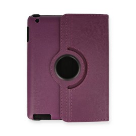 Newface Ipad 4 9.7 Kılıf 360 Tablet Deri Kılıf - Mürdüm