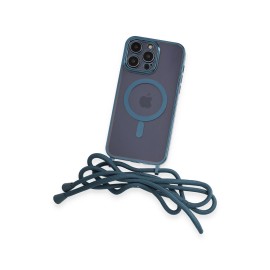 Newface Iphone 13 Pro Kılıf Divo Lazer Askılı Magsafe Kapak - Sierra Blue