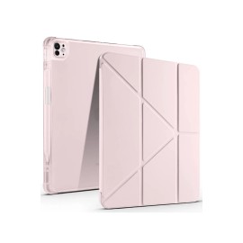 Newface iPad Air 13 (2024) Kılıf Kalemlikli Mars Tablet Kılıfı - Rose Gold