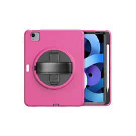 Newface iPad 2022 10.9 (10.nesil) Kılıf Hand Strap Tablet Kılıfı - Pembe