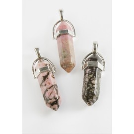 Akik Point Kolye Ucu-Pembe