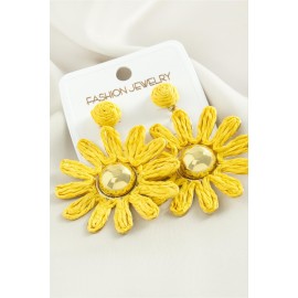 Çiçek Zr Model Küpe-Sarı