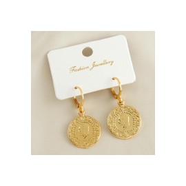 Çeyrek Altın Kaplama Küpe-Sarı