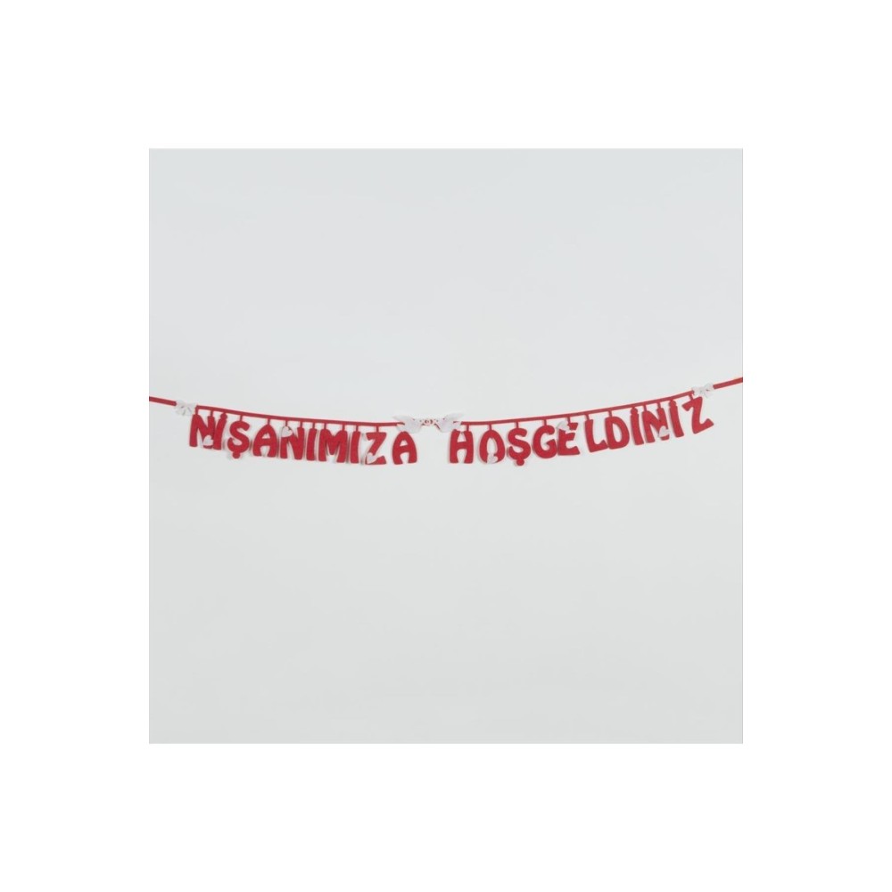 Nişanımıza Hoşgeldiniz Keçe Yazı-Mor