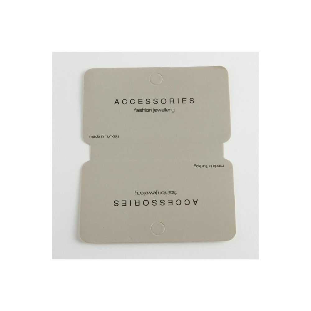 Gri Renkli Lüks Kolye Kartı-Gri