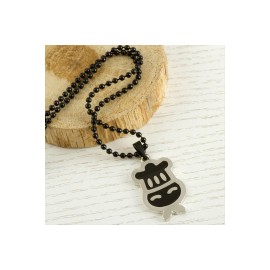 Aşçı Erkek Kolye-Siyah