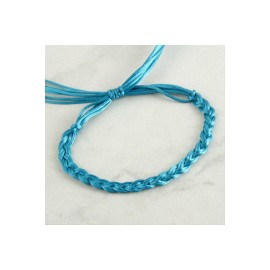 Renkli Örgülü Vinlex İp Halhal-Turuncu