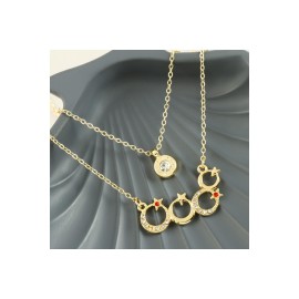 Ay Yıldız Yeni Sezon İkili Kolye-Sarı