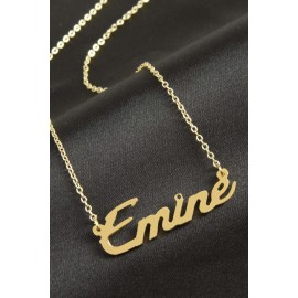 Emine isimli kolye -Sarı