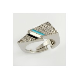 Şimşek Taşlı Yüzük-Gümüş Rengi