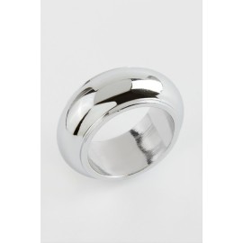 Bombeli Metal Yüzük-Gümüş Rengi