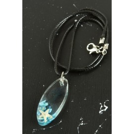 Elips Epoksi Kolye-Mavi