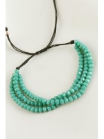 Üçlü Kristal Bileklik-Yeşil